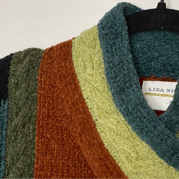 Vintage Grandpa Sweater Preppy Argyle Plaid Colorblock Y2K Multicolor SZ Large - Picture 5 of 15